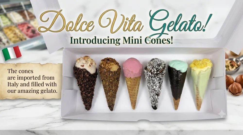 Tray of mini cones