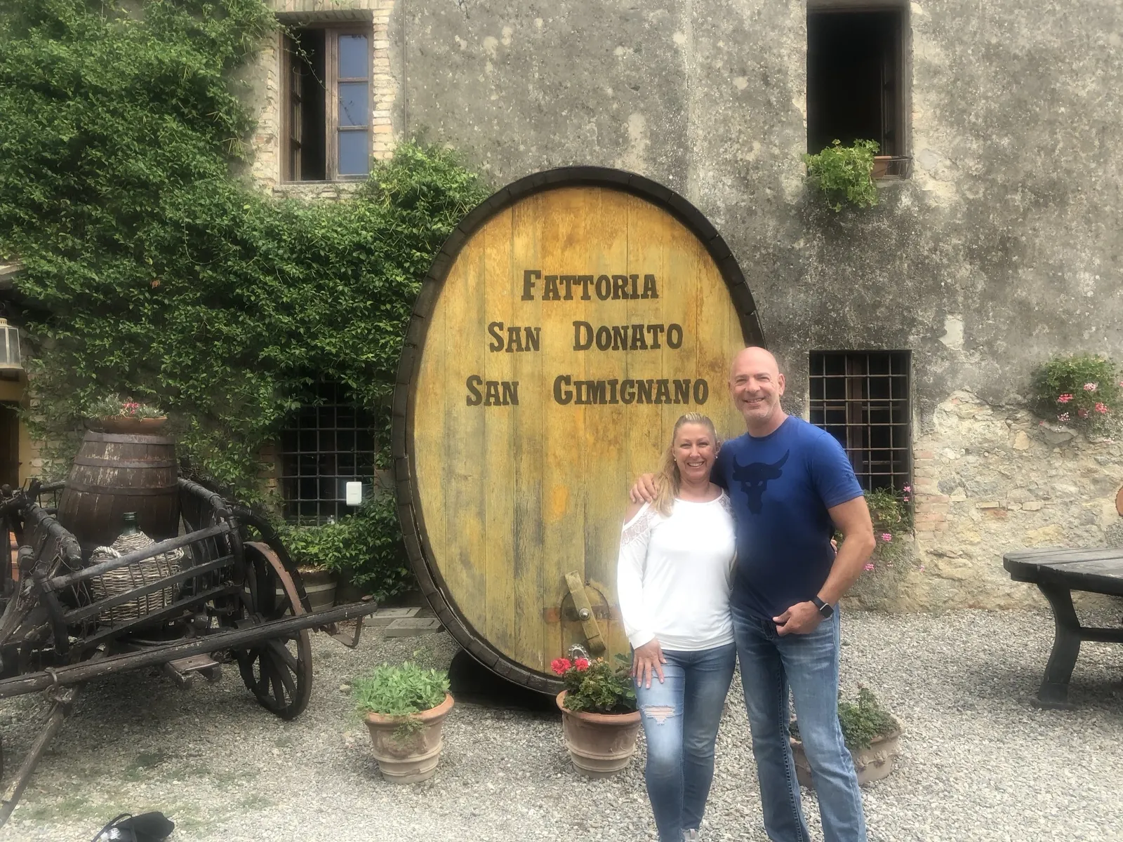 Nick and Kim at Fattoria San Donato